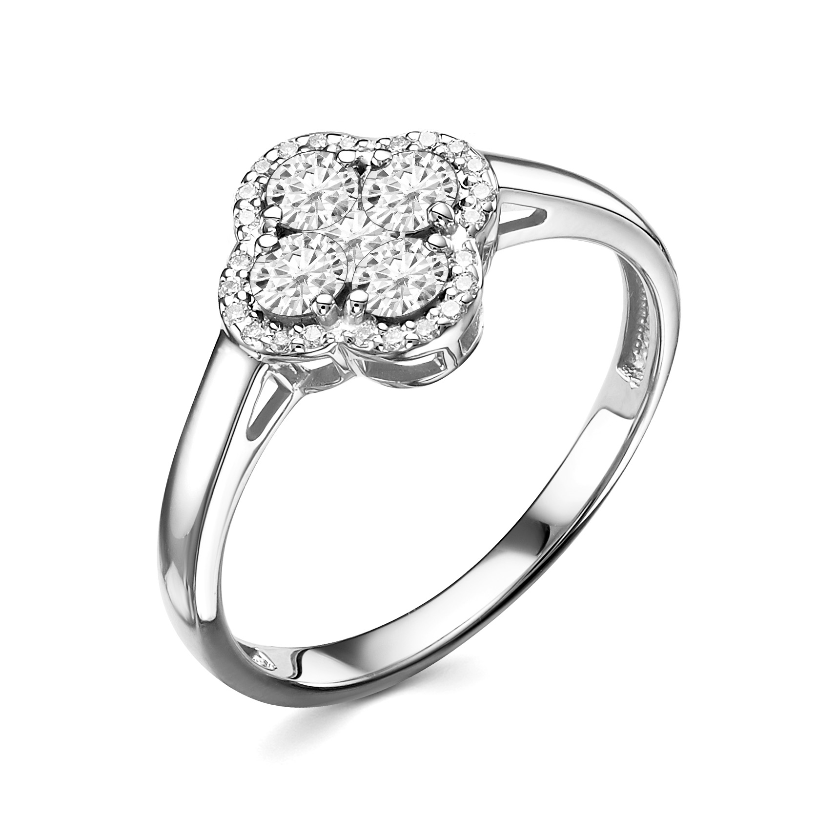 Кольцо из белого золота с бриллиантами Ювелирное изделие - Кольцо из белого золота с бриллиантами в магазине Best-Gold 131376