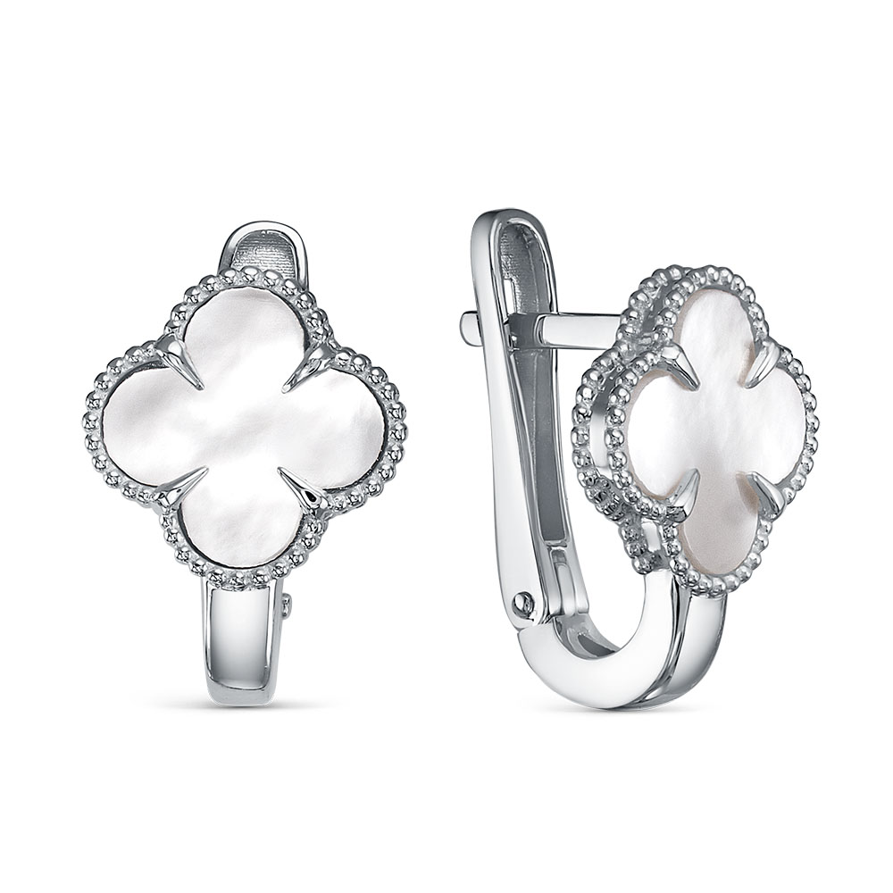 Ювелирное изделие - Серьги из серебра с перламутром в магазине Best-Gold 157967