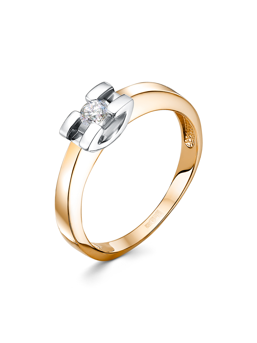 Ювелирное изделие - Кольцо из красного золота с бриллиантами в магазине Best-Gold 143883