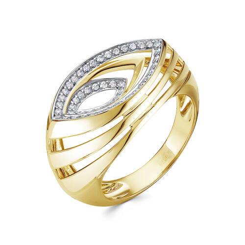 Ювелирное изделие - Кольцо из жёлтого золота с бриллиантами в магазине Best-Gold 085504