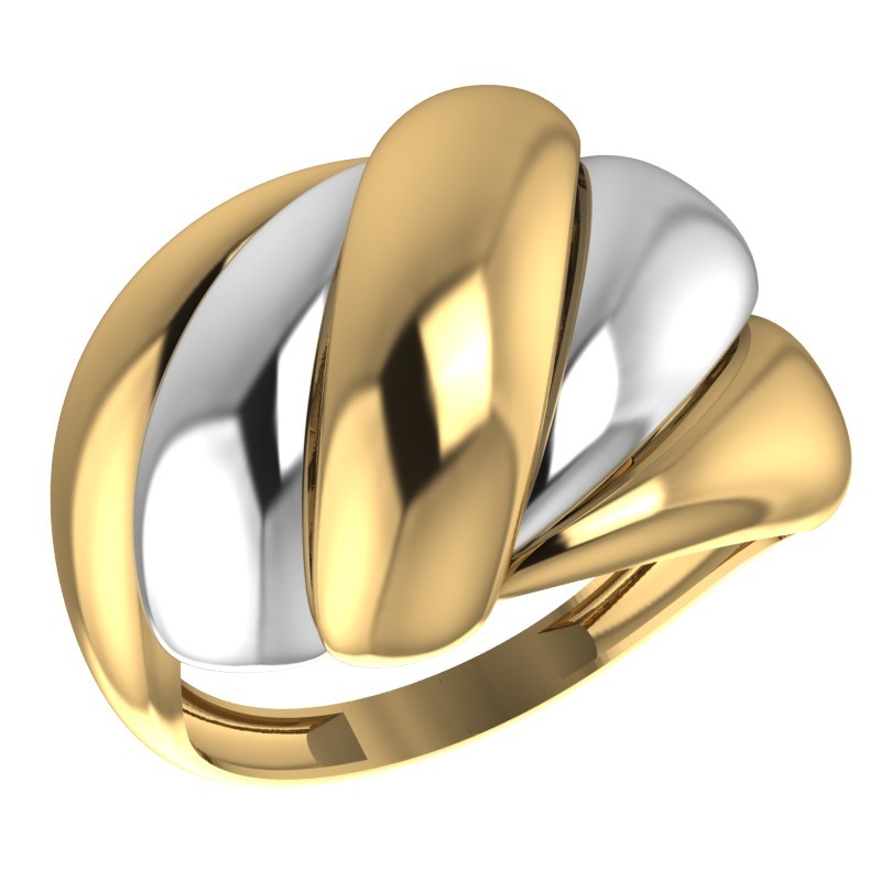 Ювелирное изделие - Кольцо из комбинированного золота в магазине Best-Gold 126708