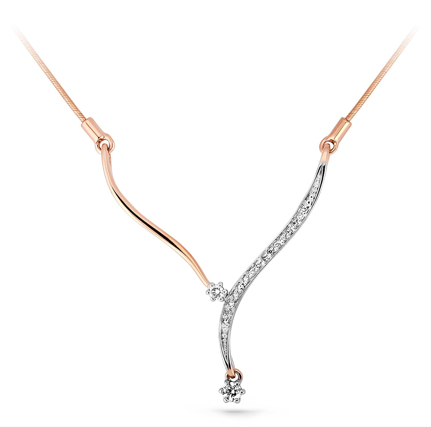 Колье из красного золота с бриллиантами Ювелирное изделие - Колье из красного золота с бриллиантами в магазине Best-Gold 028956