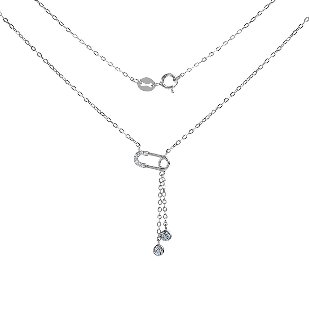 Ювелирное изделие - Колье из серебра с фианитами в магазине Best-Gold 080833