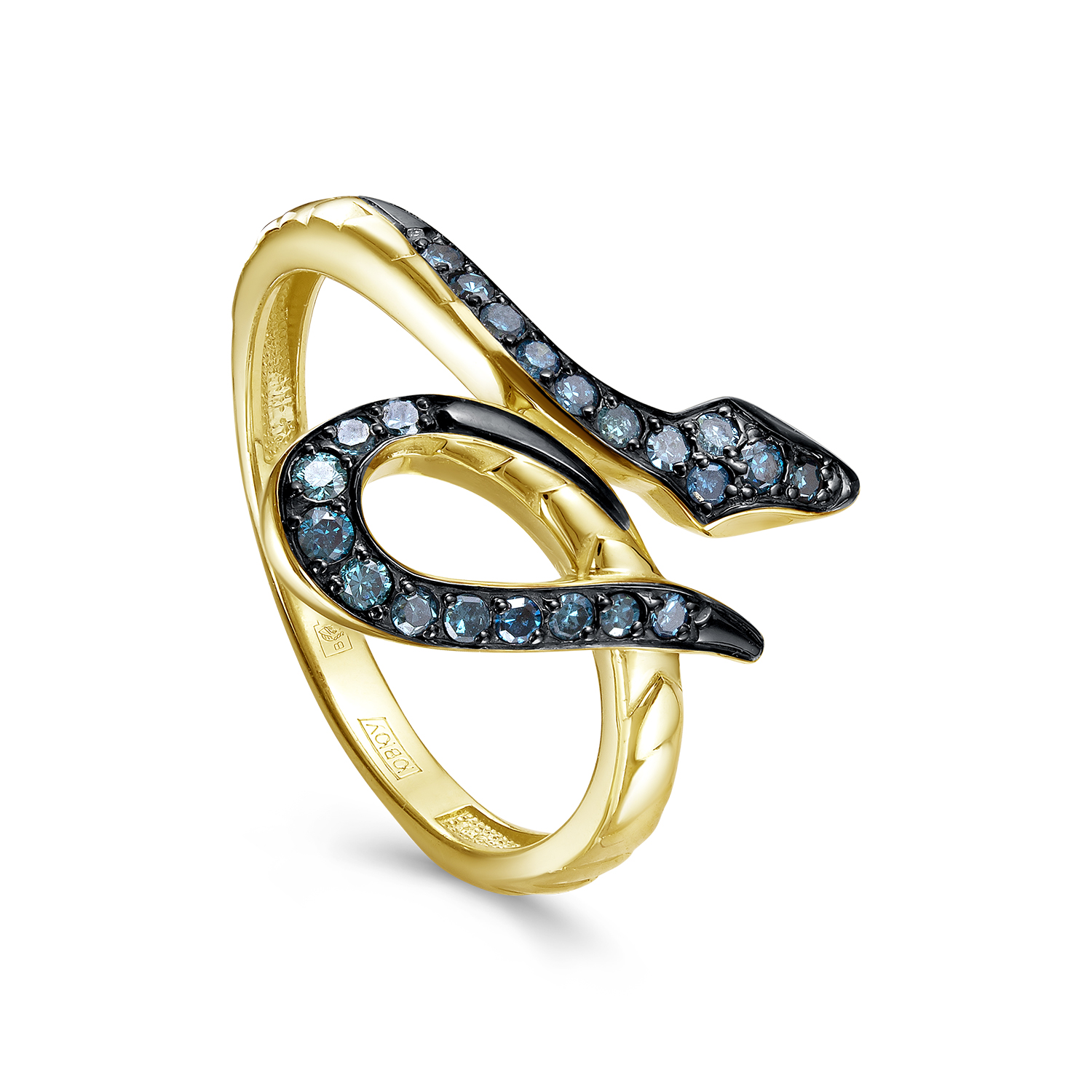 Кольцо из желтого золота с бриллиантами Ювелирное изделие - Кольцо из желтого золота с бриллиантами в магазине Best-Gold 148462