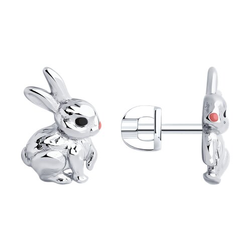 Серьги из серебра с эмалью Ювелирное изделие - Серьги из серебра с эмалью в магазине Best-Gold 125781