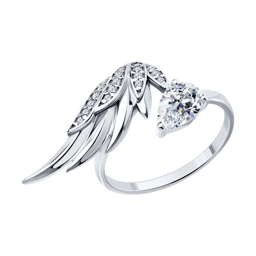 Кольцо из серебра с фианитом Ювелирное изделие - Кольцо из серебра с фианитом в магазине Best-Gold 068957