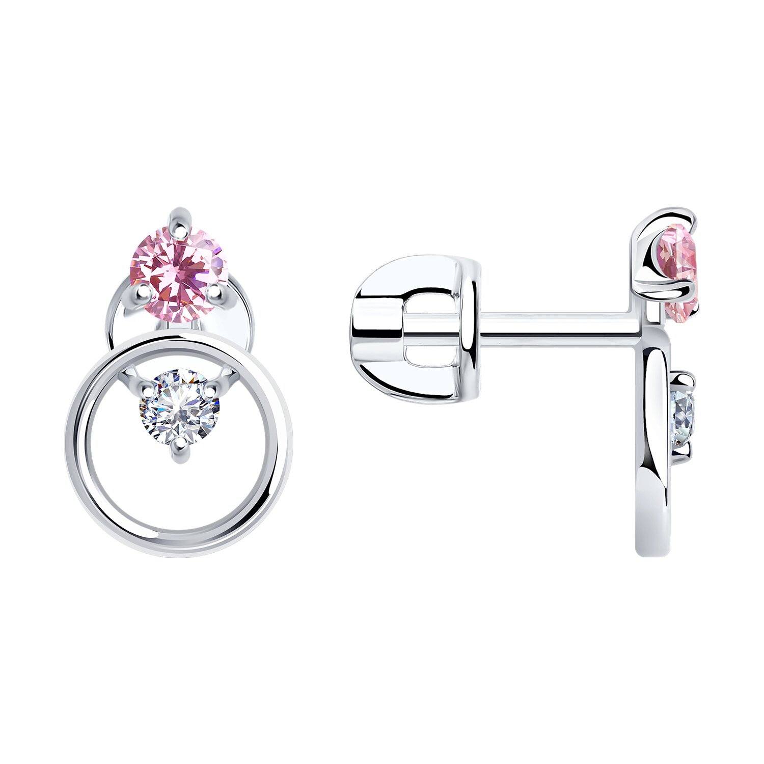 Серьги из серебра с фианитами Ювелирное изделие - Серьги из серебра с фианитами в магазине Best-Gold 140701