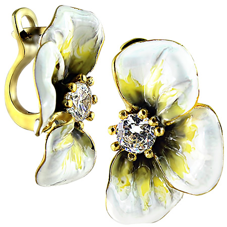 Серьги из серебра с фианитами Ювелирное изделие - Серьги из серебра с фианитами в магазине Best-Gold 126282