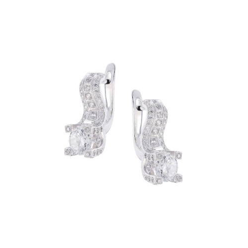 Серьги из серебра с фианитами Ювелирное изделие - Серьги из серебра с фианитами в магазине Best-Gold 016124