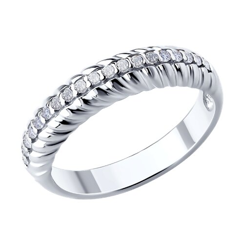 Ювелирное изделие - Кольцо из серебра с фианитами в магазине Best-Gold 151878