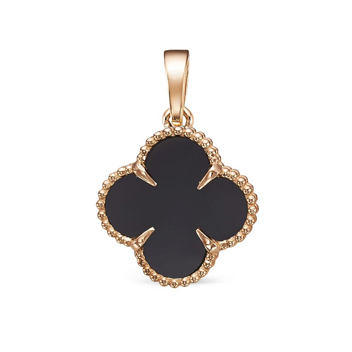 Подвеска из красного золота с ониксом Ювелирное изделие - Подвеска из красного золота с ониксом в магазине Best-Gold 034900