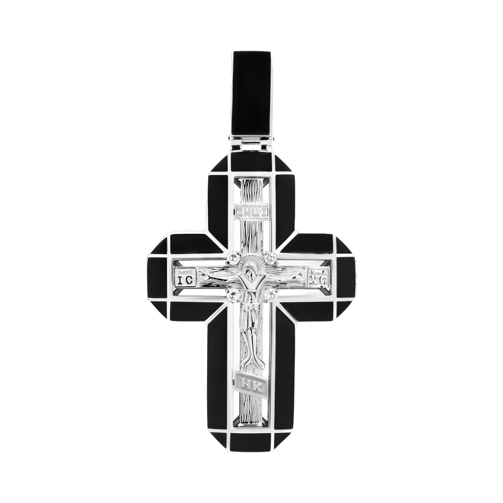 Ювелирное изделие - Крест из серебра с фианитами в магазине Best-Gold 071931