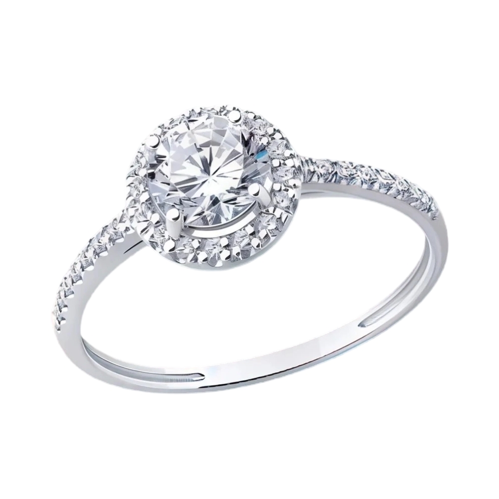 Кольцо из белого золота с фианитами Ювелирное изделие - Кольцо из белого золота с фианитами в магазине Best-Gold 145888