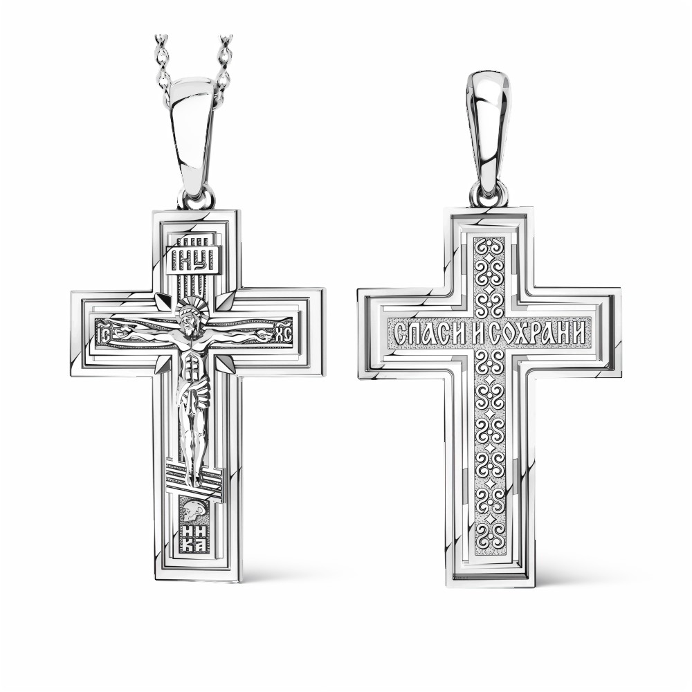 Ювелирное изделие - Крест из белого золота в магазине Best-Gold 155988