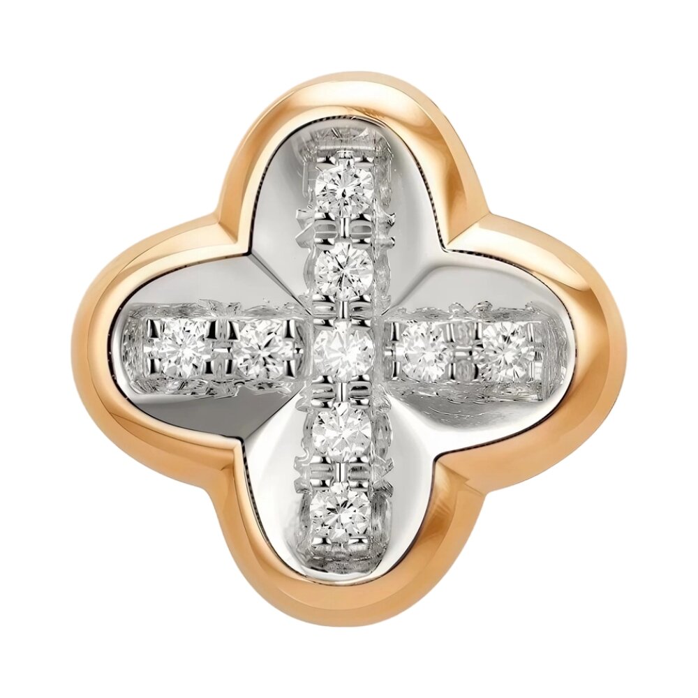 Ювелирное изделие - Подвеска из красного с бриллиантами в магазине Best-Gold 157029