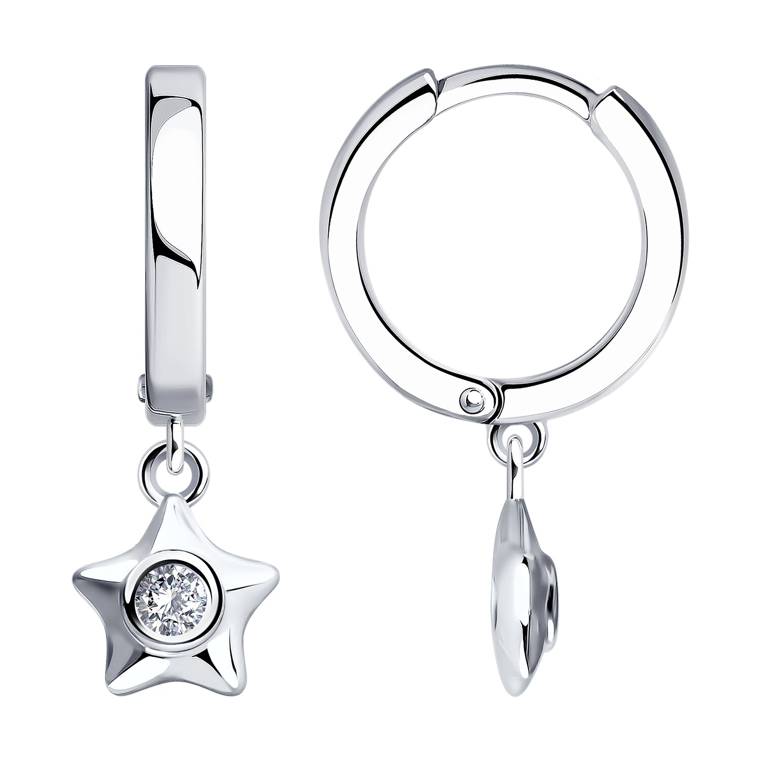 Серьги из серебра с фианитами Ювелирное изделие - Серьги из серебра с фианитами в магазине Best-Gold 140708