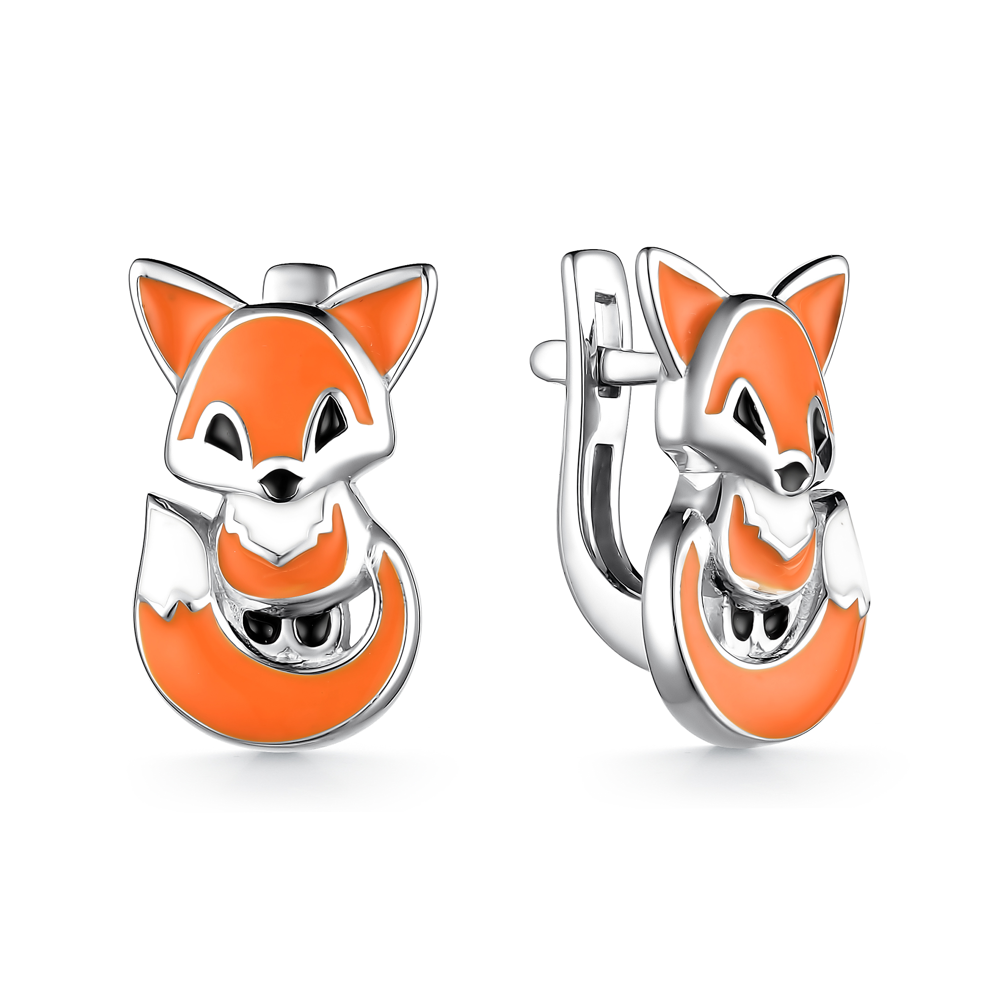 Ювелирное изделие - Серьги из серебра с эмалью в магазине Best-Gold 125489