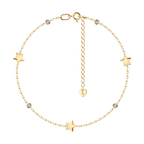 Ювелирное изделие - Браслет из красного золота с фианитами в магазине Best-Gold 152302