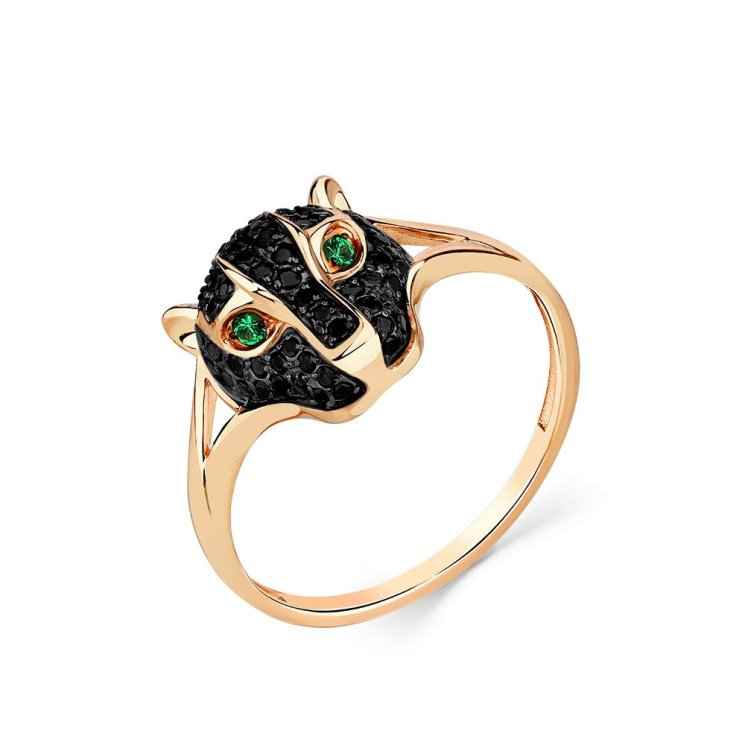 Ювелирное изделие - Кольцо из красного золота с фианитами в магазине Best-Gold 130452