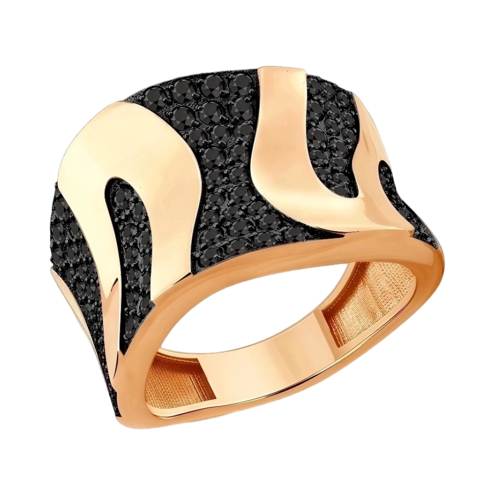 Ювелирное изделие - Кольцо из красного золота с фианитами в магазине Best-Gold 157053