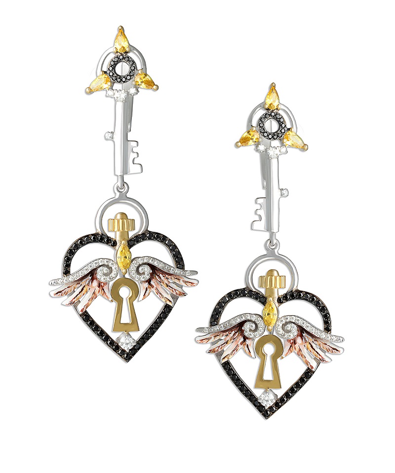 Ювелирное изделие - Серьги из серебра с фианитами в магазине Best-Gold 152918