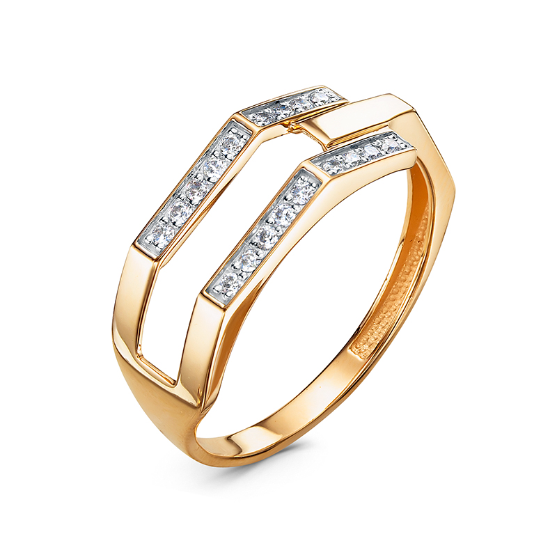 Кольцо из красного золота с фианитами Ювелирное изделие - Кольцо из красного золота с фианитами в магазине Best-Gold 133057