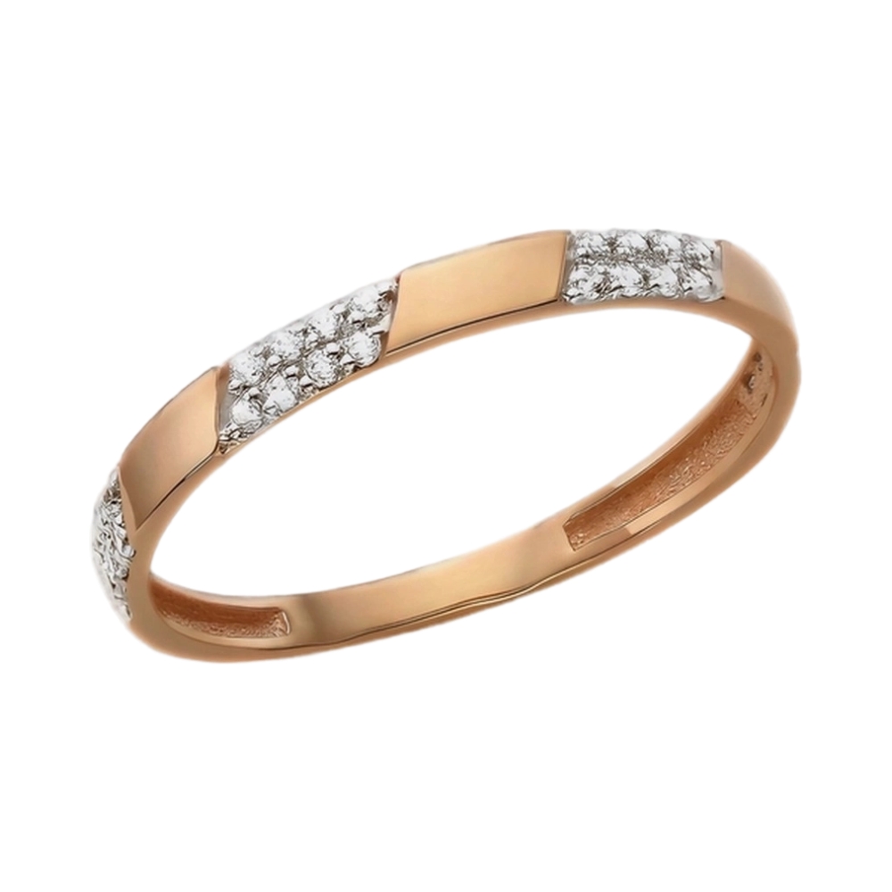 Ювелирное изделие - Кольцо из красного золота с фианитами в магазине Best-Gold 143673