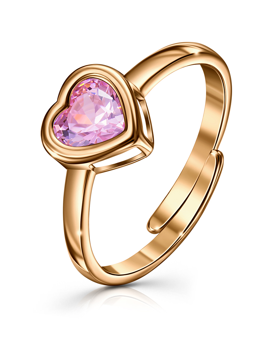 Кольцо из красного золота с фианитами Ювелирное изделие - Кольцо из красного золота с фианитами в магазине Best-Gold 007436