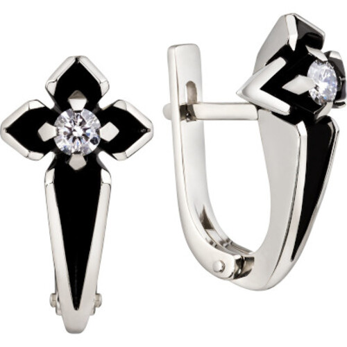 Серьги из белого золота с бриллиантами Ювелирное изделие - Серьги из белого золота с бриллиантами в магазине Best-Gold 053947