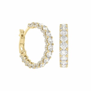 Серьги из жёлтого золота с фианитами Ювелирное изделие - Серьги из жёлтого золота с фианитами в магазине Best-Gold 035169