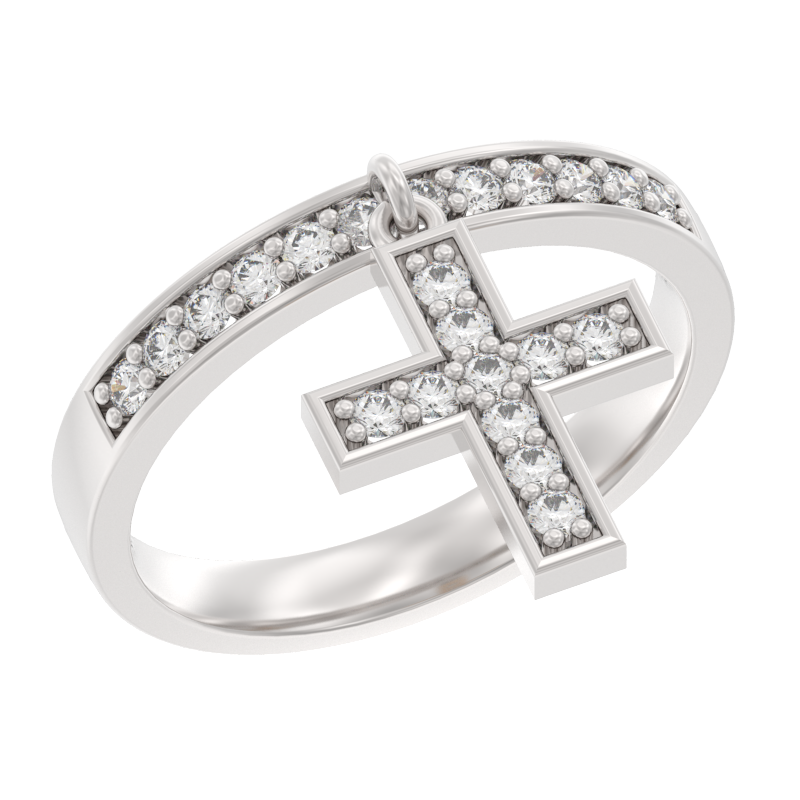 Кольцо из серебра с фианитами Ювелирное изделие - Кольцо из серебра с фианитами в магазине Best-Gold 126996