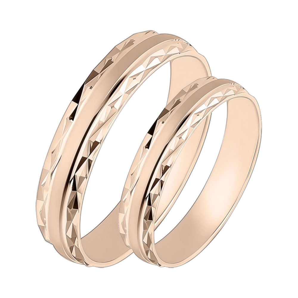 Обручальное кольцо из красного золота Ювелирное изделие - Обручальное кольцо из красного золота в магазине Best-Gold 034840