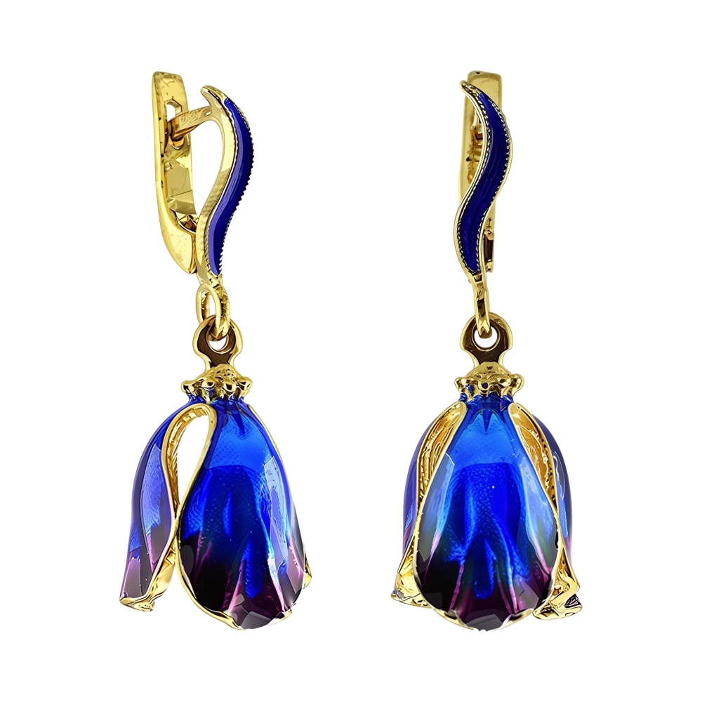 Серьги из серебра с позолотой Ювелирное изделие - Серьги из серебра с позолотой в магазине Best-Gold 152232