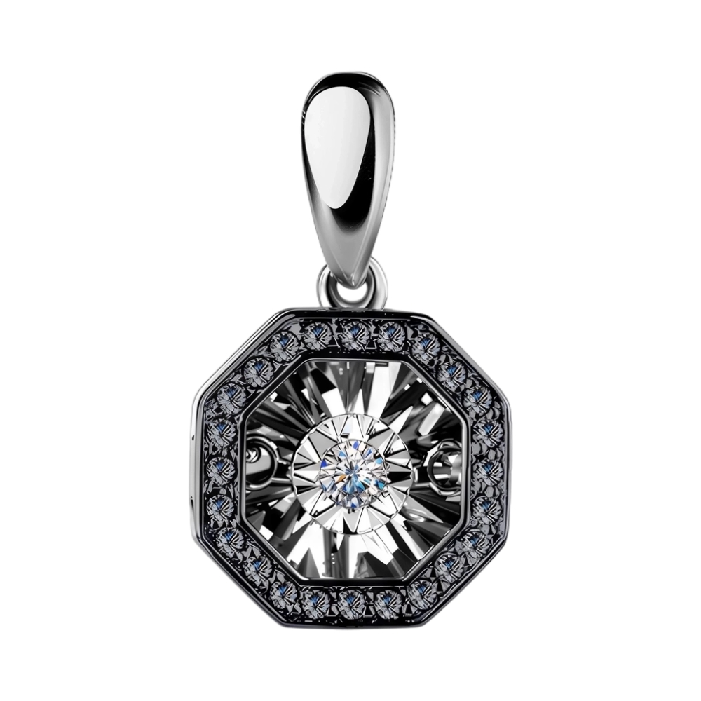 Подвеска из белого золота с бриллиантами