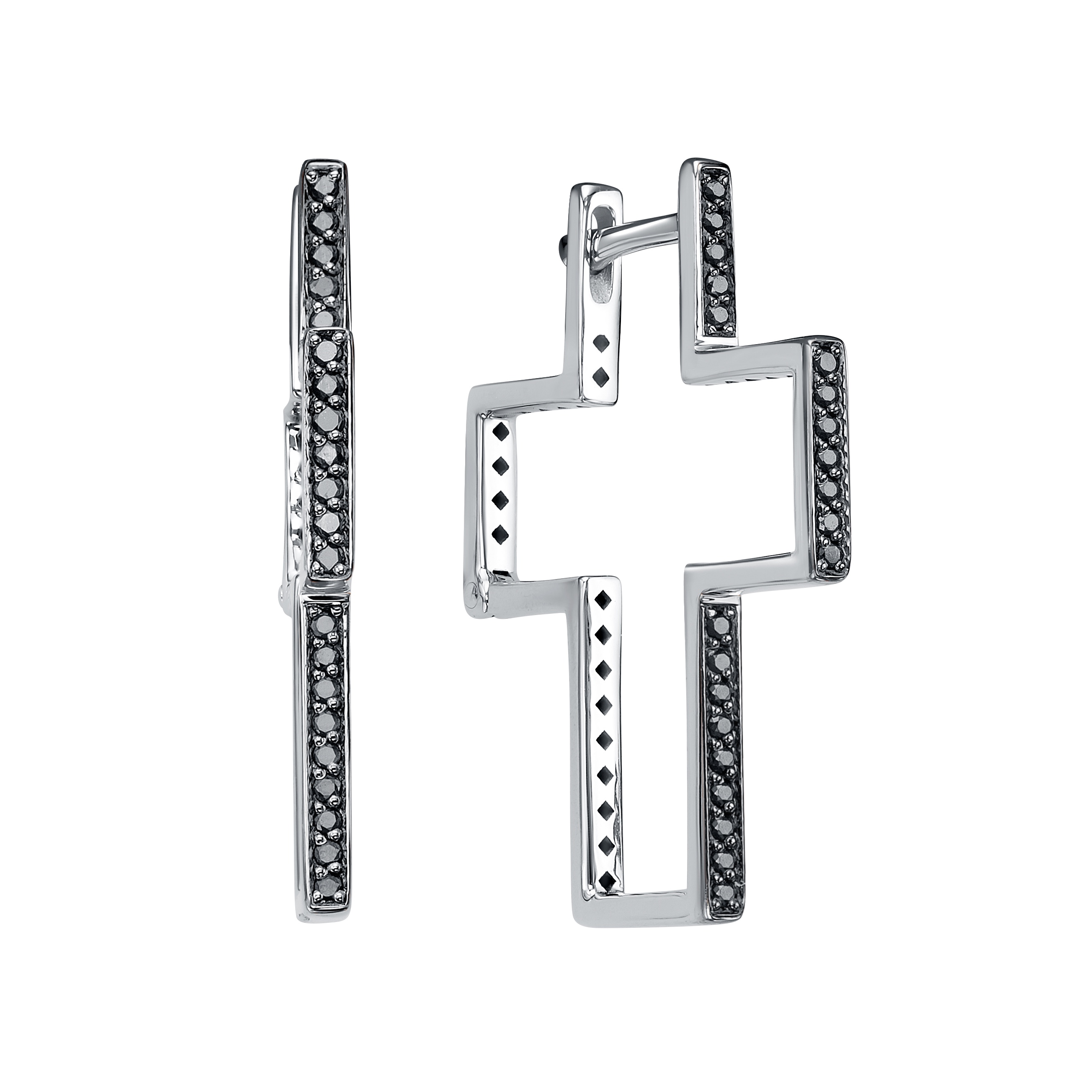 Серьги из белого золота с бриллиантами Ювелирное изделие - Серьги из белого золота с бриллиантами в магазине Best-Gold 144220