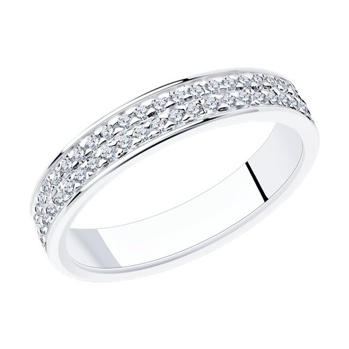 Ювелирное изделие - Кольцо из серебра с фианитами в магазине Best-Gold 098269