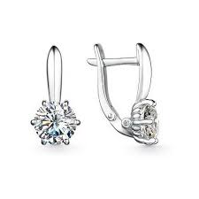 Серьги из серебра с фианитами Ювелирное изделие - Серьги из серебра с фианитами в магазине Best-Gold 134723