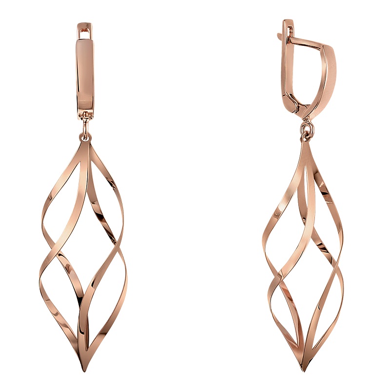 Серьги из красного золота