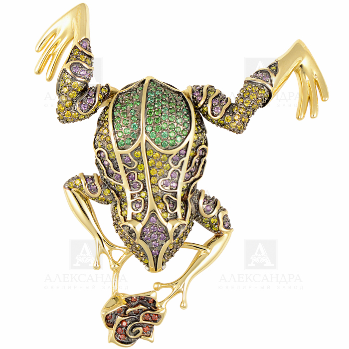 Ювелирное изделие - Подвеска из красного золота с фианитами в магазине Best-Gold 132090