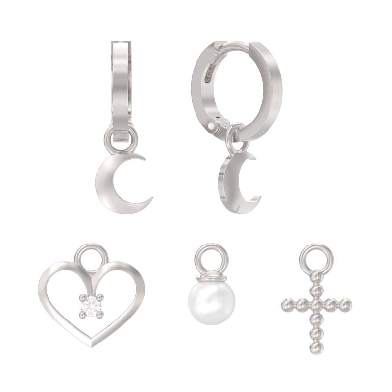 Серьги из серебра с фианитами и жемчугом Ювелирное изделие - Серьги из серебра с фианитами и жемчугом в магазине Best-Gold 139686