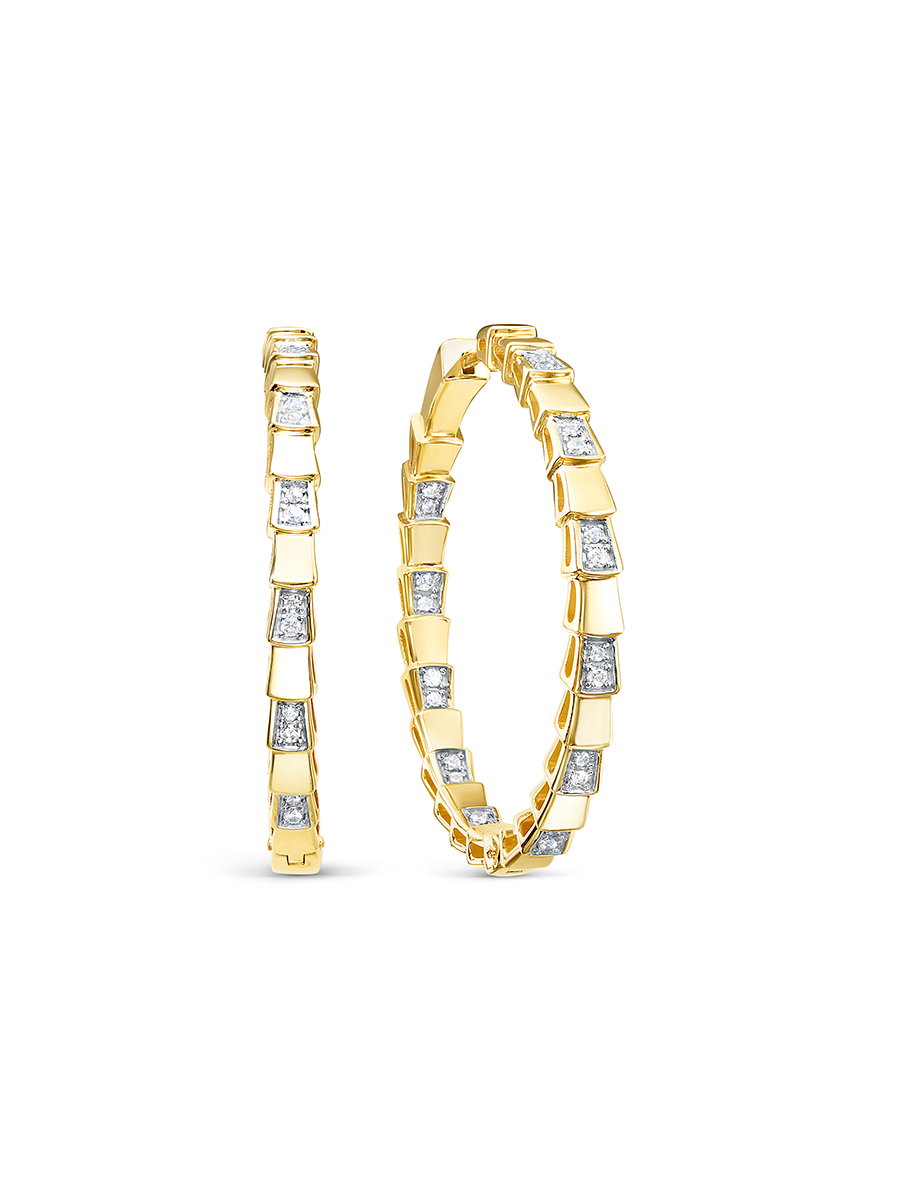 Серьги из желтого золота с фианитами Ювелирное изделие - Серьги из желтого золота с фианитами в магазине Best-Gold 130996