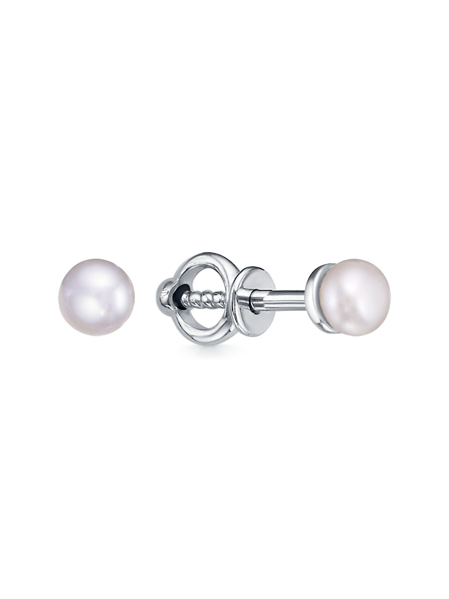 Серьги из серебра с жемчугом Ювелирное изделие - Серьги из серебра с жемчугом в магазине Best-Gold 099317