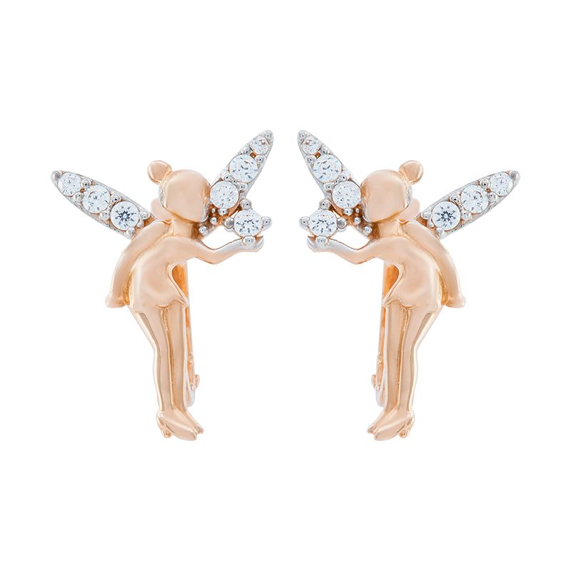 Ювелирное изделие - Серьги в красном золоте с фианитами в магазине Best-Gold 005591