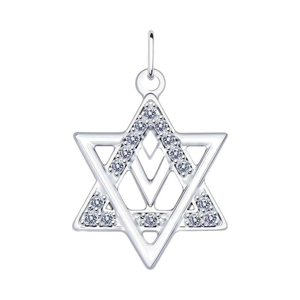 Ювелирное изделие - Подвеска из серебра с фианитами в магазине Best-Gold 008670