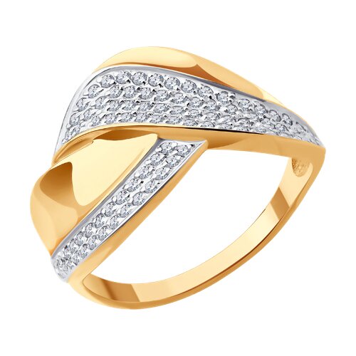 Кольцо из красного золота с фианитами Ювелирное изделие - Кольцо из красного золота с фианитами в магазине Best-Gold 131543