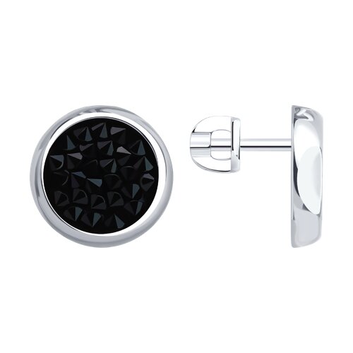 Серьги из серебра с кристальной тканью Ювелирное изделие - Серьги из серебра с кристальной тканью в магазине Best-Gold 152841