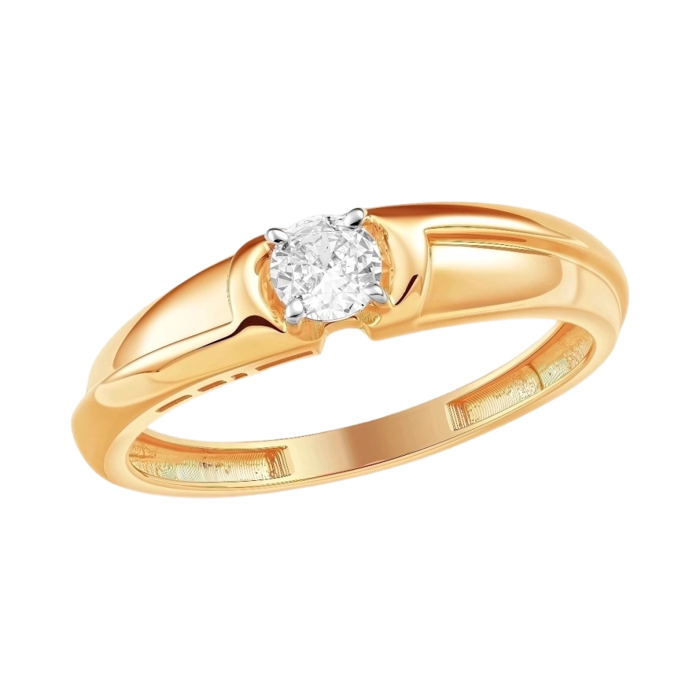 Ювелирное изделие - Кольцо из красного золота с фианитами в магазине Best-Gold 142663