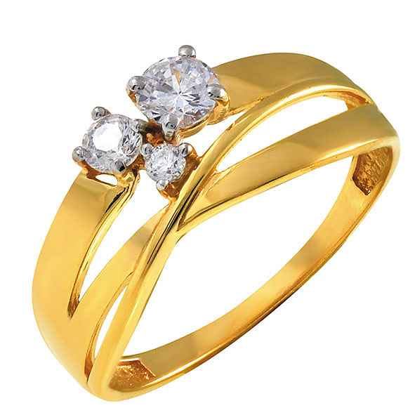 Кольцо из красного золота с фианитами Ювелирное изделие - Кольцо из красного золота с фианитами в магазине Best-Gold 125812