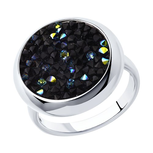 Ювелирное изделие - Кольцо из серебра с Кристаллом Swarovski в магазине Best-Gold 080520