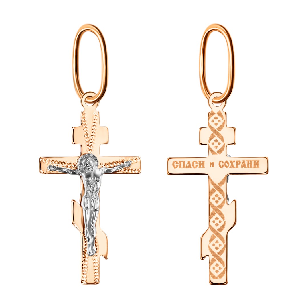 Крест из красного золота Ювелирное изделие - Крест из красного золота в магазине Best-Gold 130802